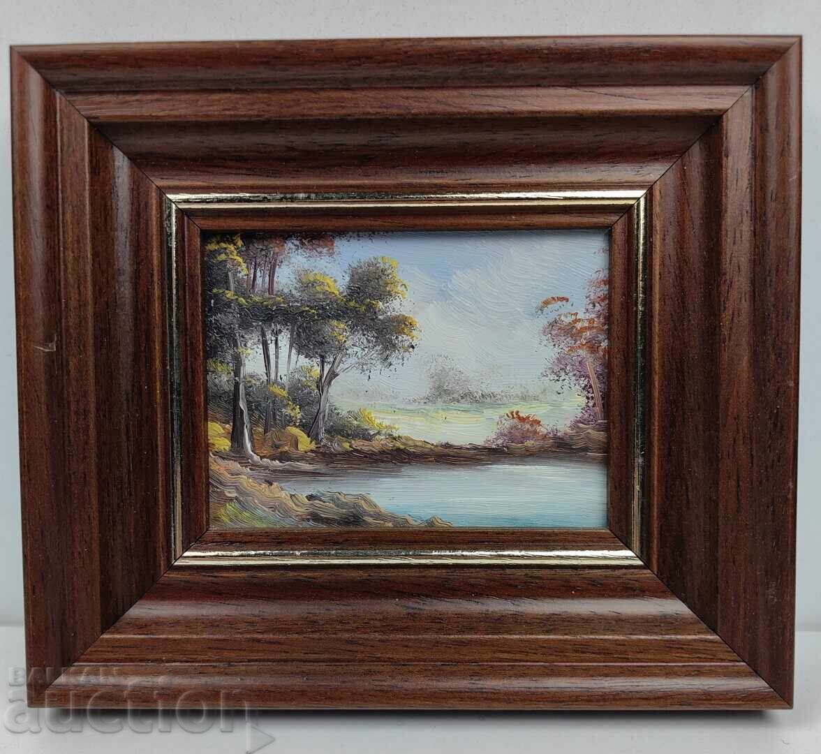 SMALL PAINTED OIL PAINTING OIL LANDSCAPE FRAME