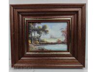 SMALL PAINTED OIL PAINTING OIL LANDSCAPE FRAME