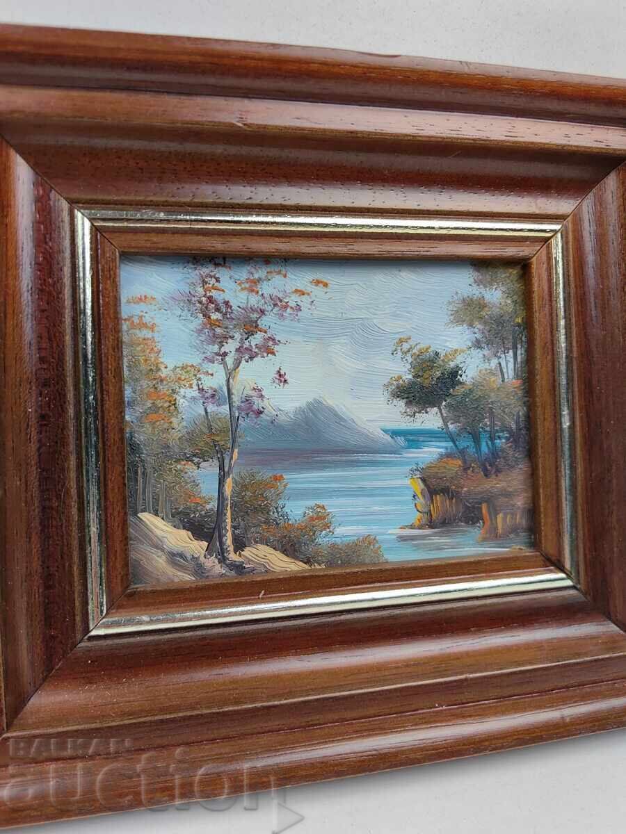 SMALL PAINTED OIL PAINTING OIL LANDSCAPE FRAME with price € 5.00 | 9.78 BGN
