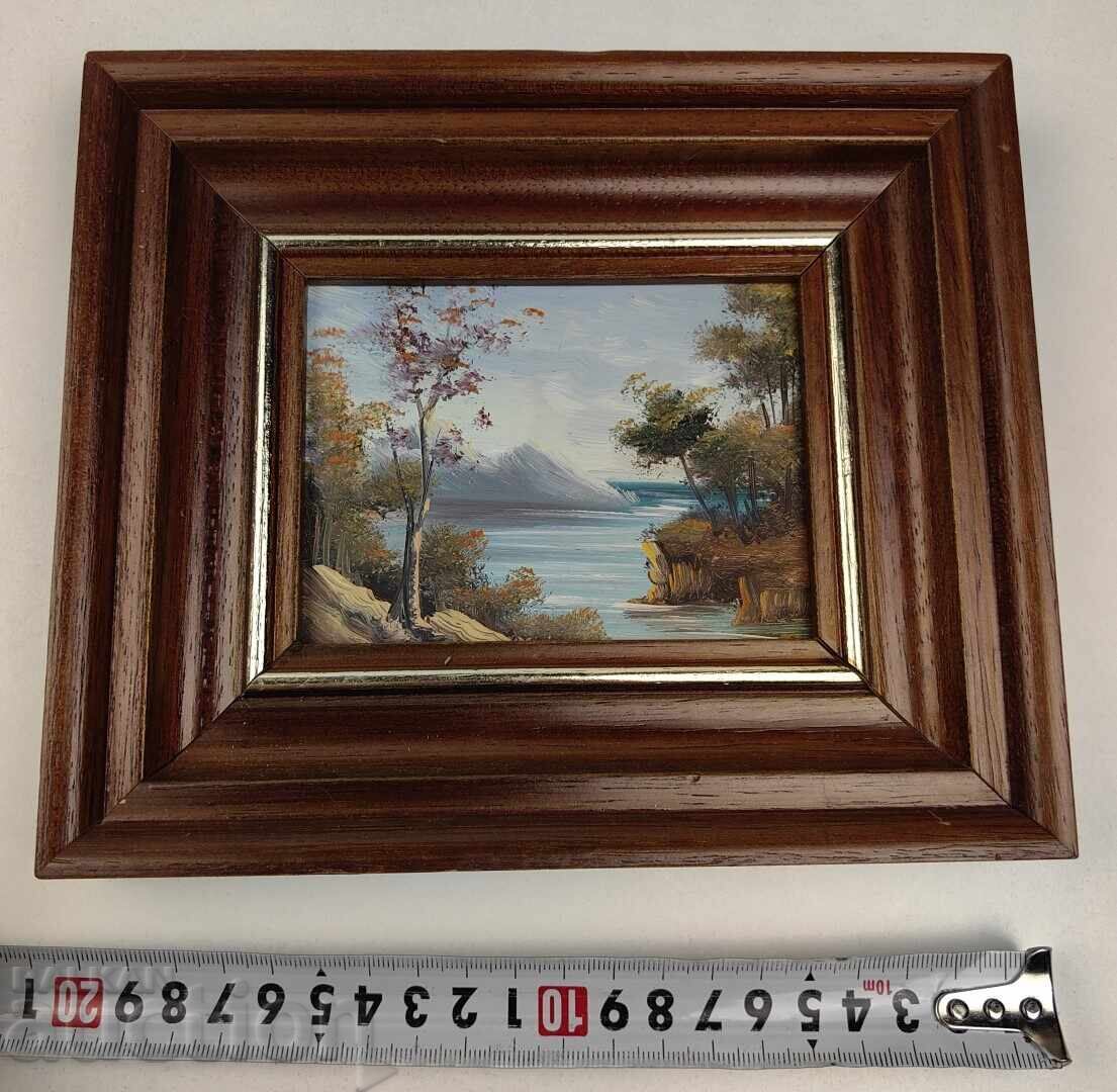 Delivery of SMALL PAINTED OIL PAINTING OIL LANDSCAPE FRAME