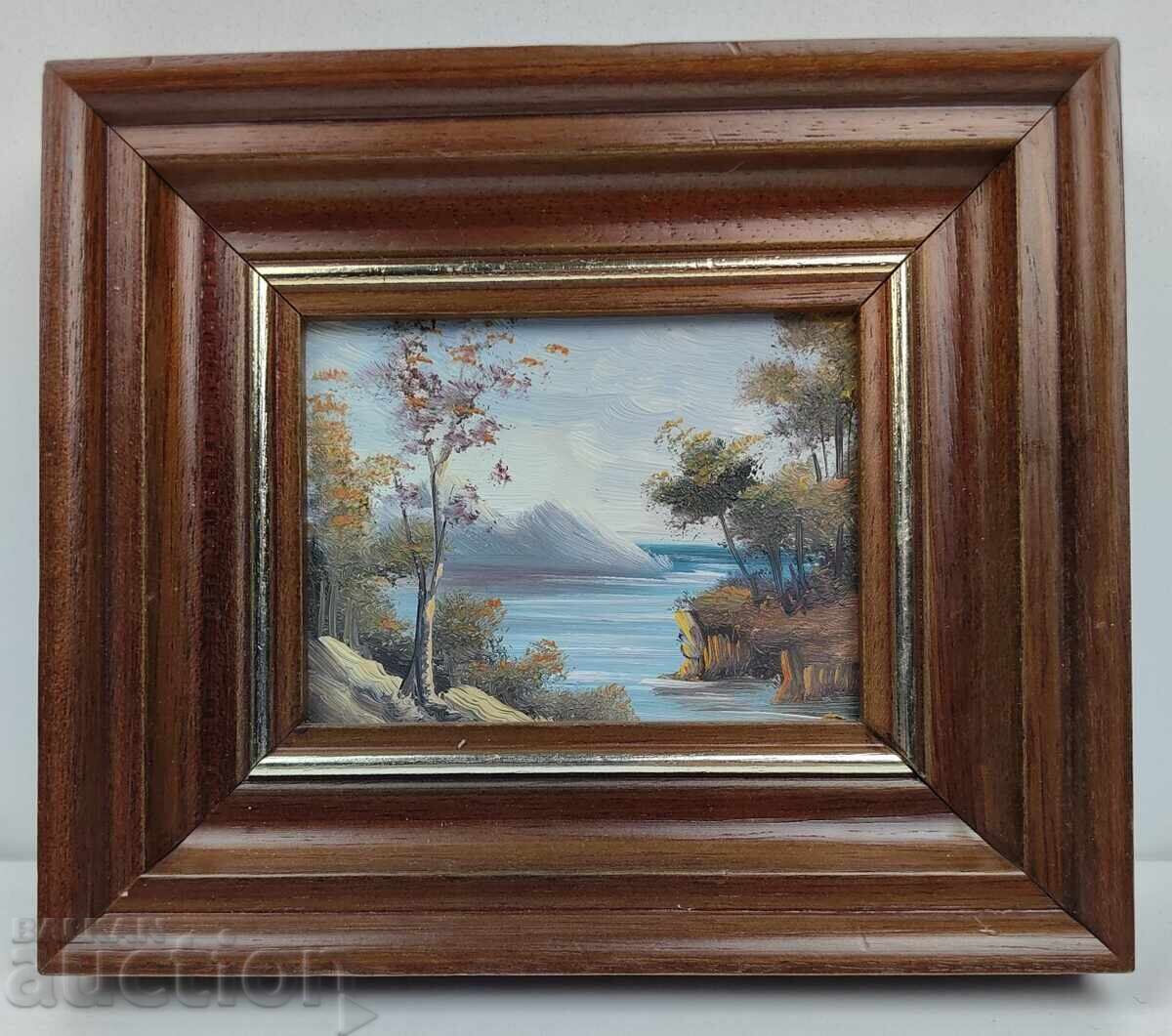 SMALL PAINTED OIL PAINTING OIL LANDSCAPE FRAME