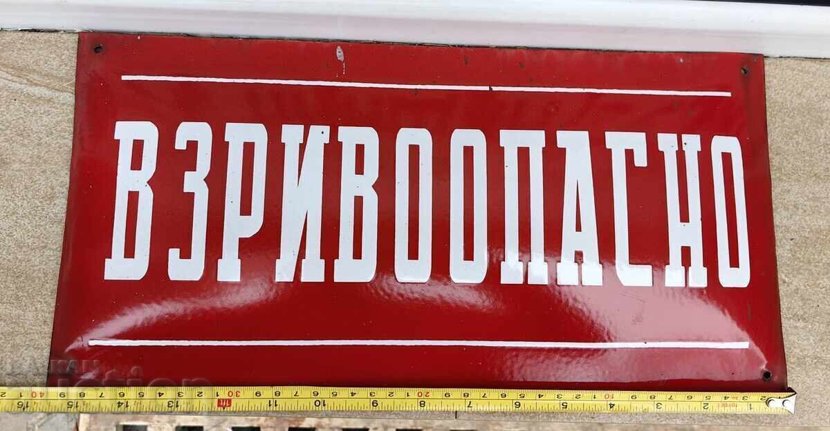 Livrarea TABLĂ EMAILATĂ PERICULOASĂ DE TIP SOCIALIST