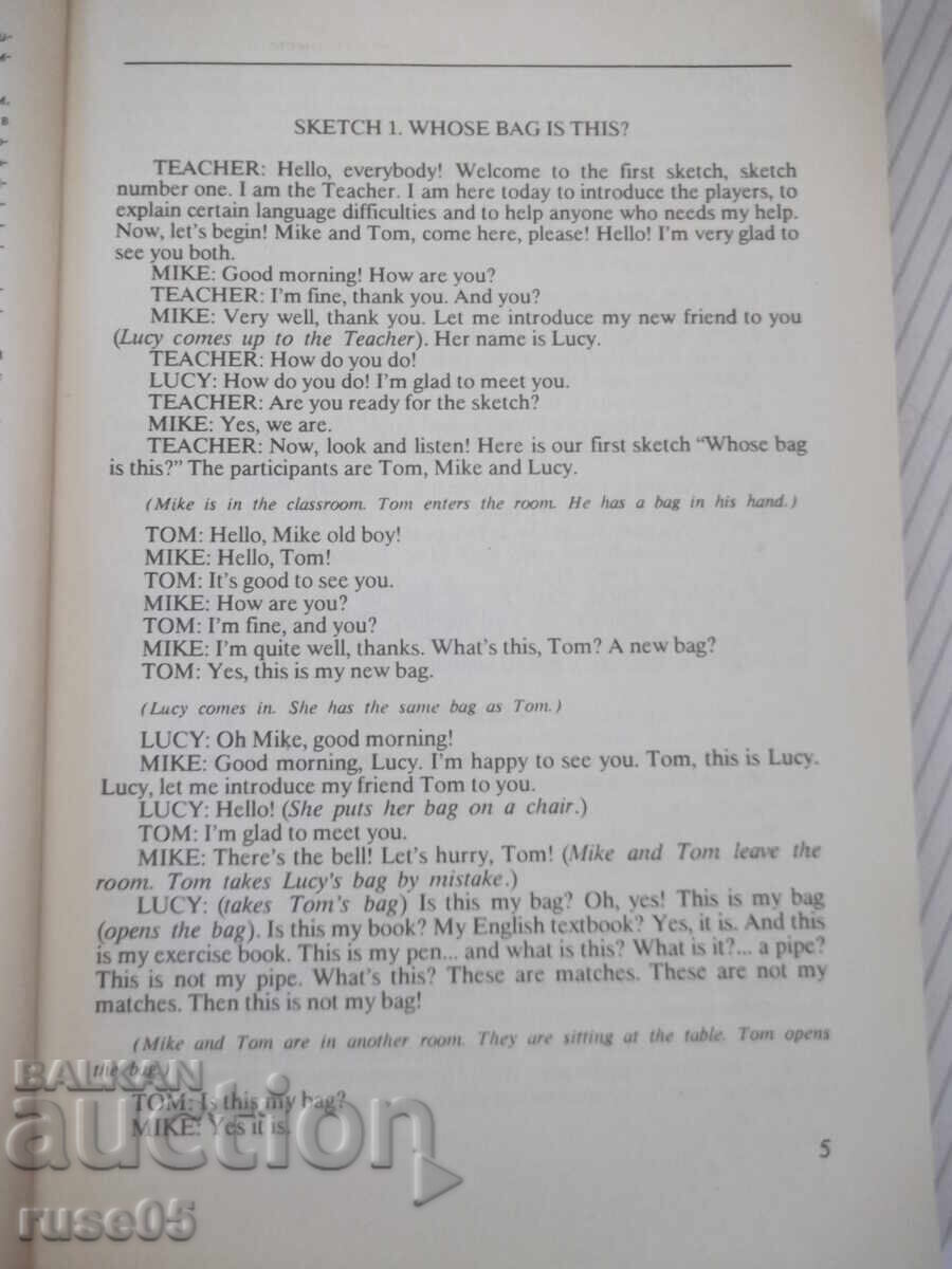 Licitație Carte "Sketches in english for beginners-T.Kuzmicheva"-192p