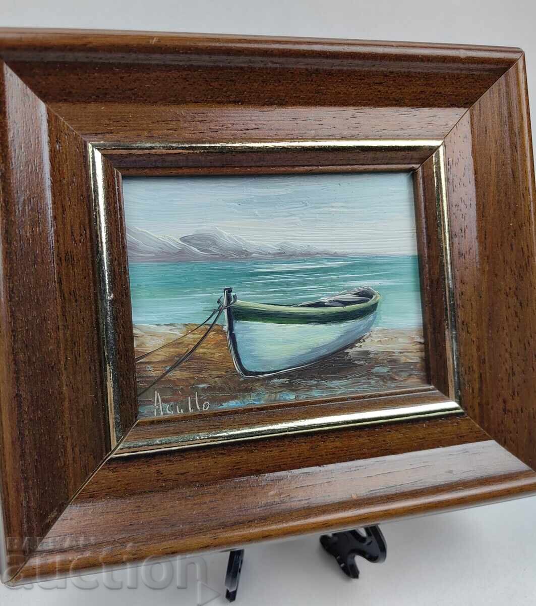 SMALL PAINTED OIL PAINTING OIL LANDSCAPE FRAME with price € 5.00 | 9.78 BGN