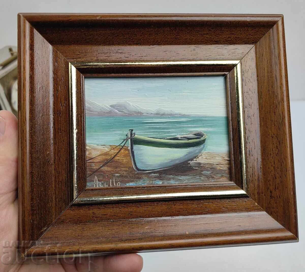 SMALL PAINTED OIL PAINTING OIL LANDSCAPE FRAME - 6