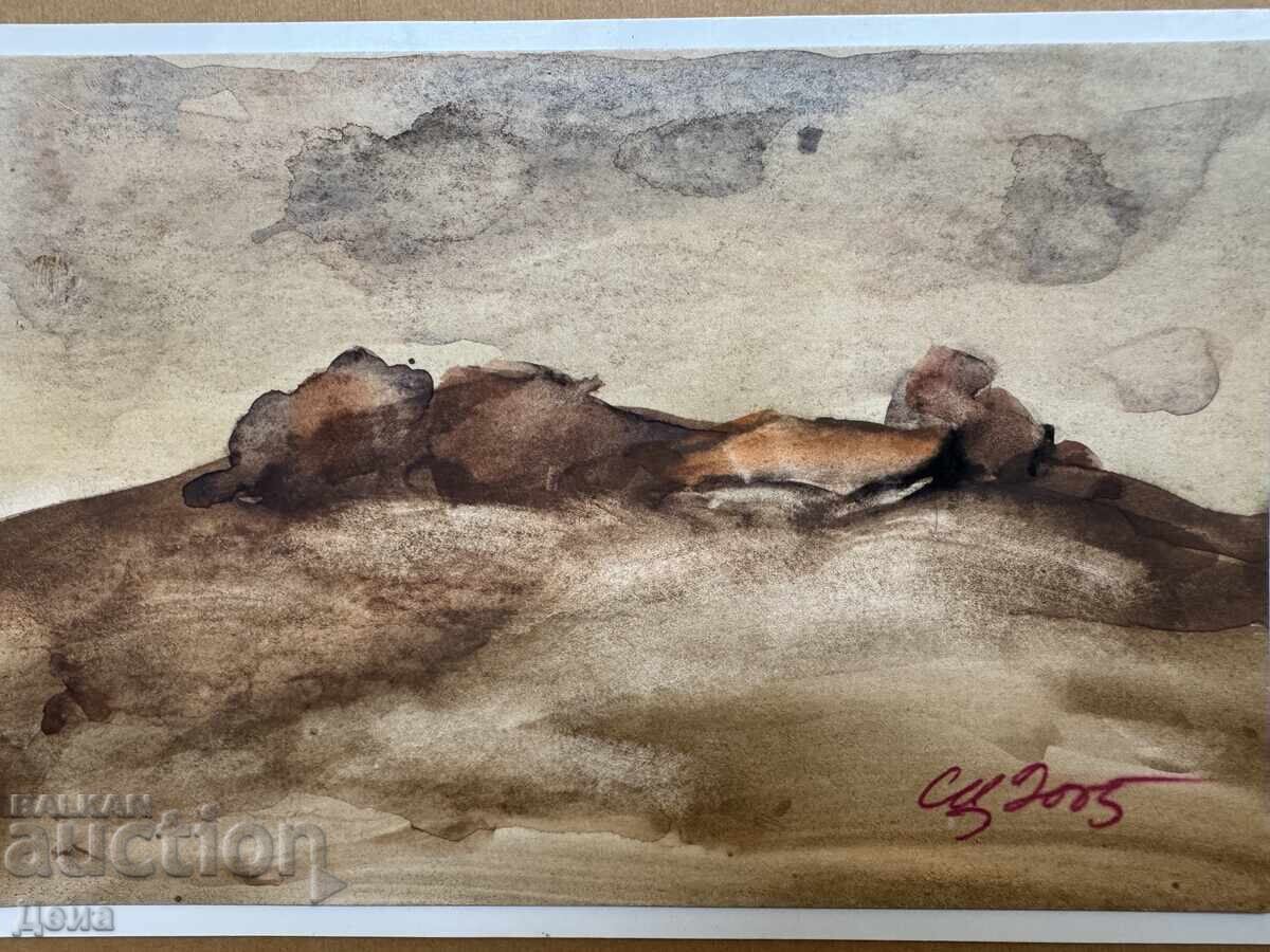 Sava Tsonovski watercolor 2005 with price € 0.01 | 0.02 BGN