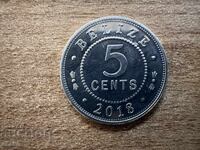 Belize - 5 cenți (2018)