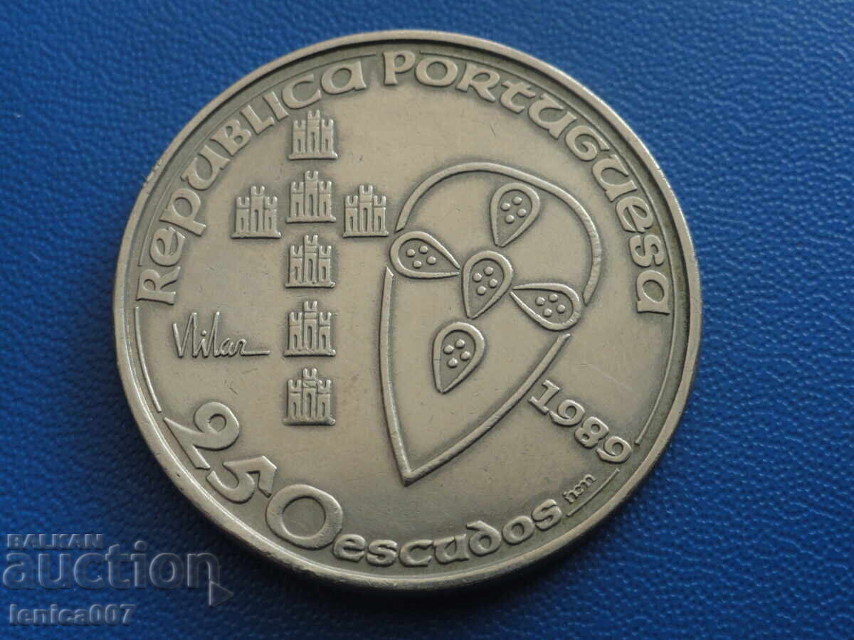 Livrarea Portugalia 1989 - 250 escudos "850 ani de la fondarea Portugaliei"