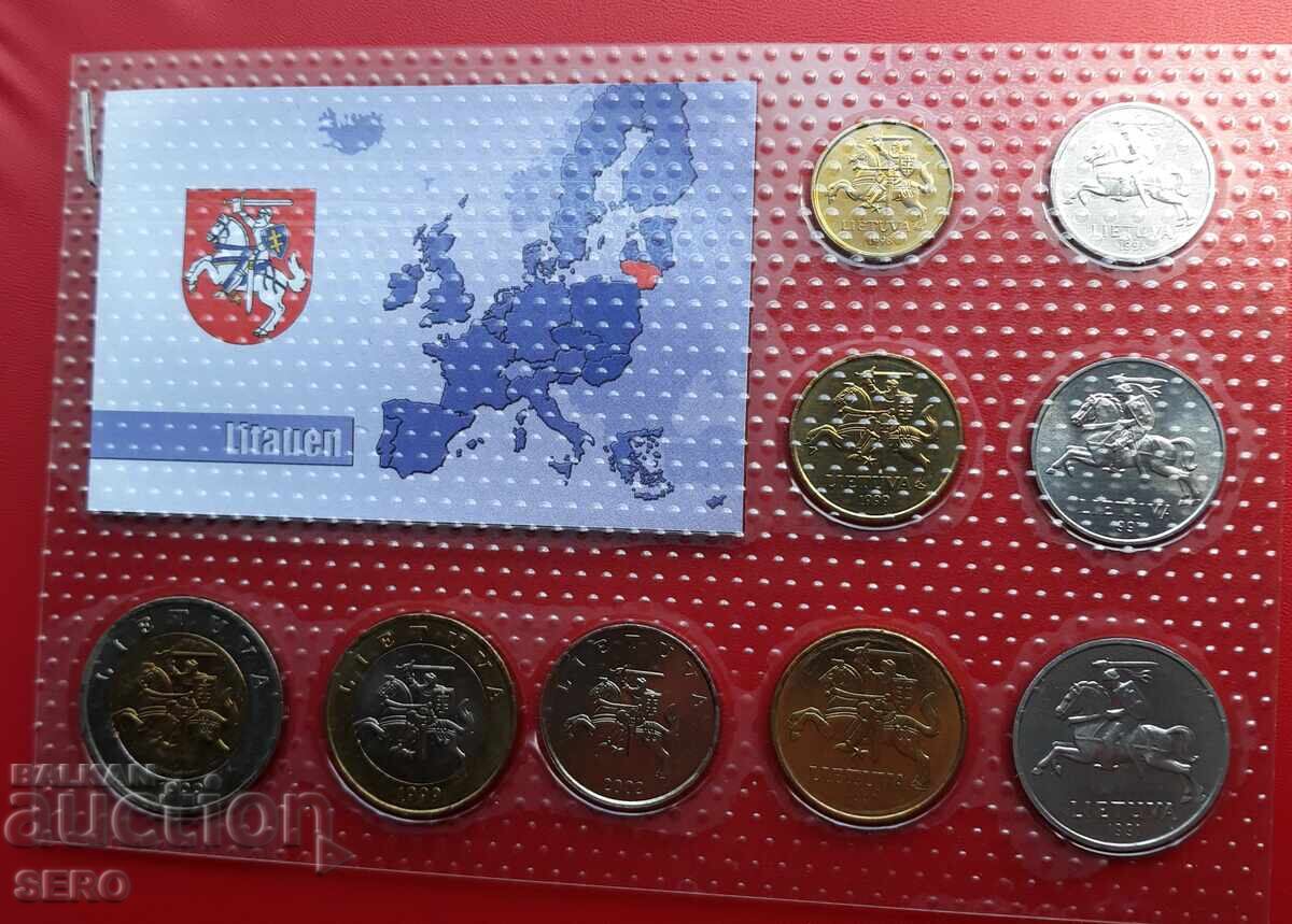 Licitație Lituania-SET 1991-2002 din 9 monede Licitație Lituania-SET 1991-2002 din 9 monede