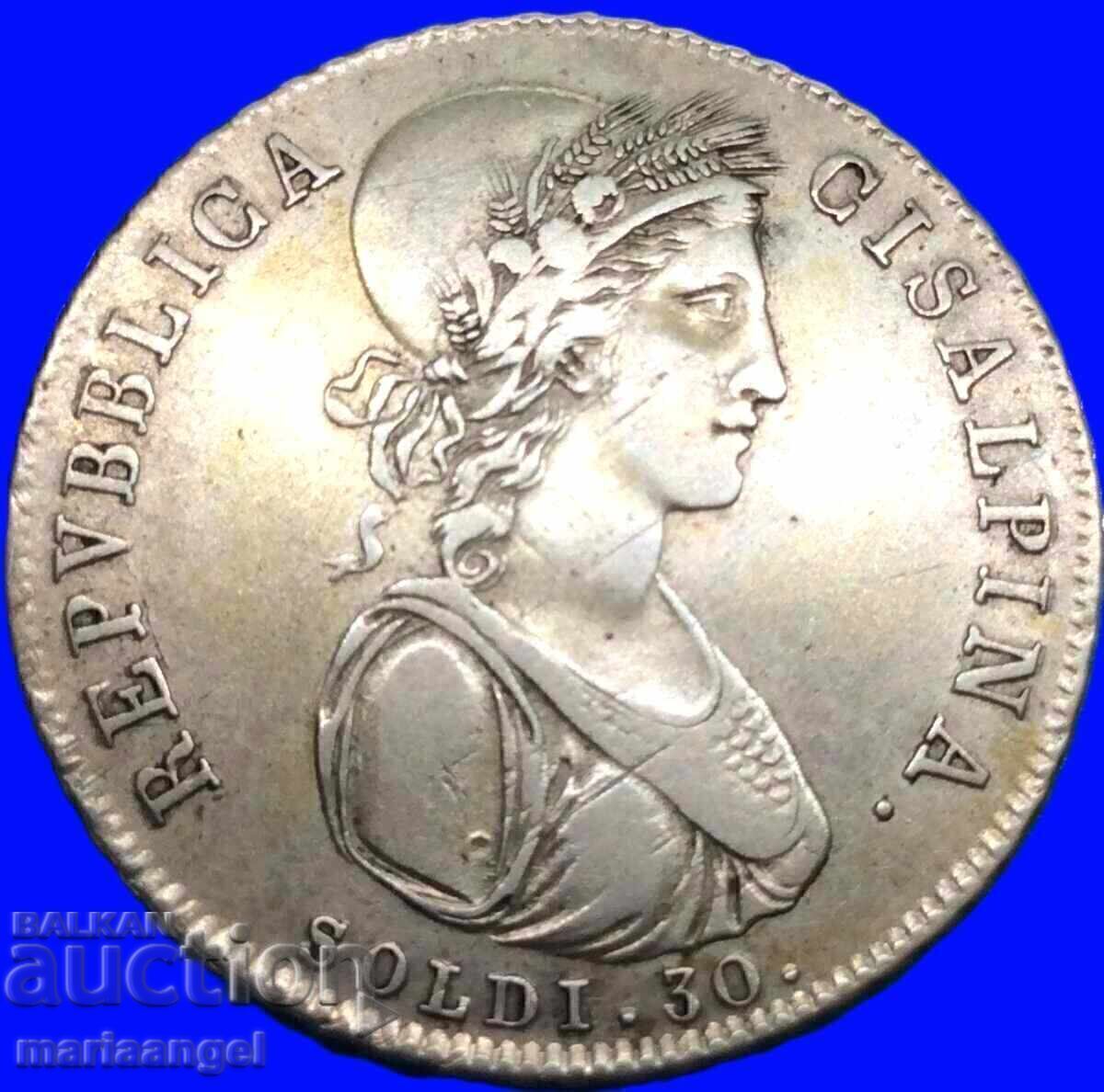 Ναπολέων 30 σόλδι 1800 - 1801 Ιταλία Κισαλπίνης Ίδρυμα - 7