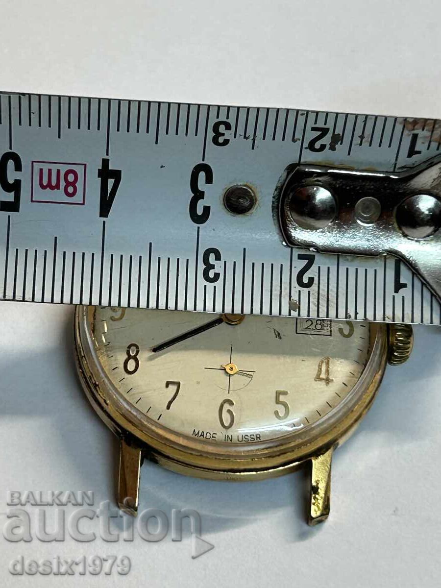Ceas mecanic Wostok - funcțional, placat cu aur - 5