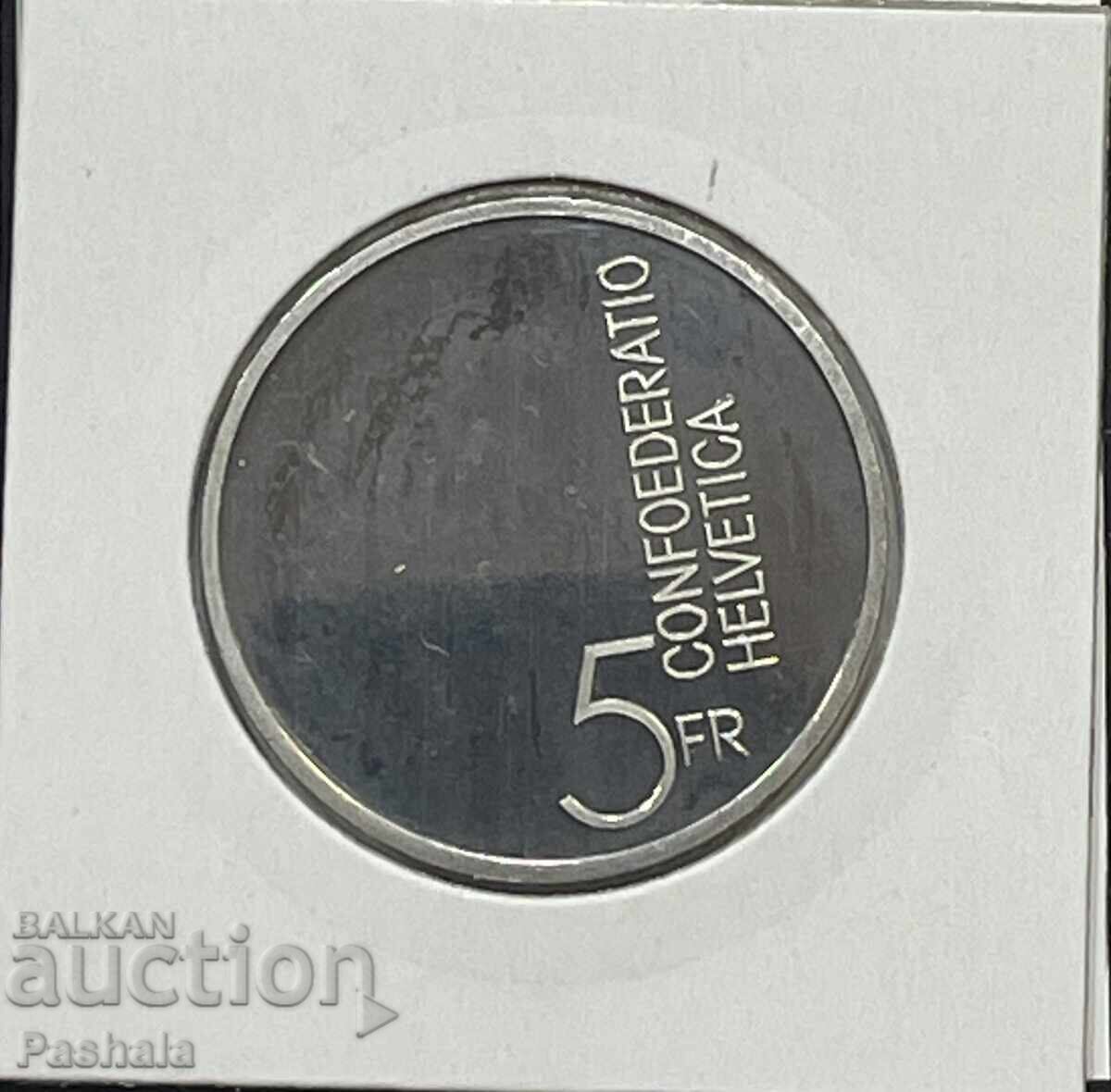 Elveția 5 franci 1985 cu preț € 10.00 | 19.56 BGN