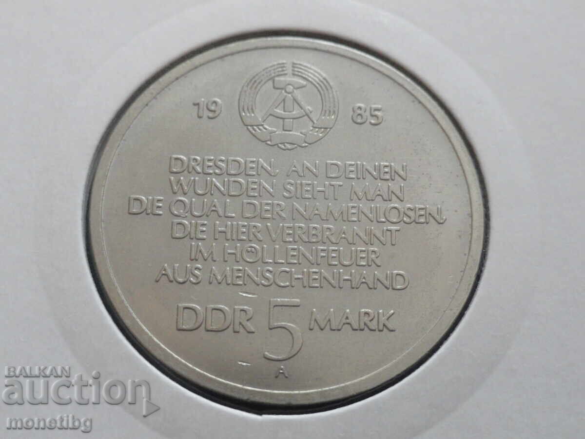 Germany (GDR) 1985 - 5 Marks "Dresden" - 6
