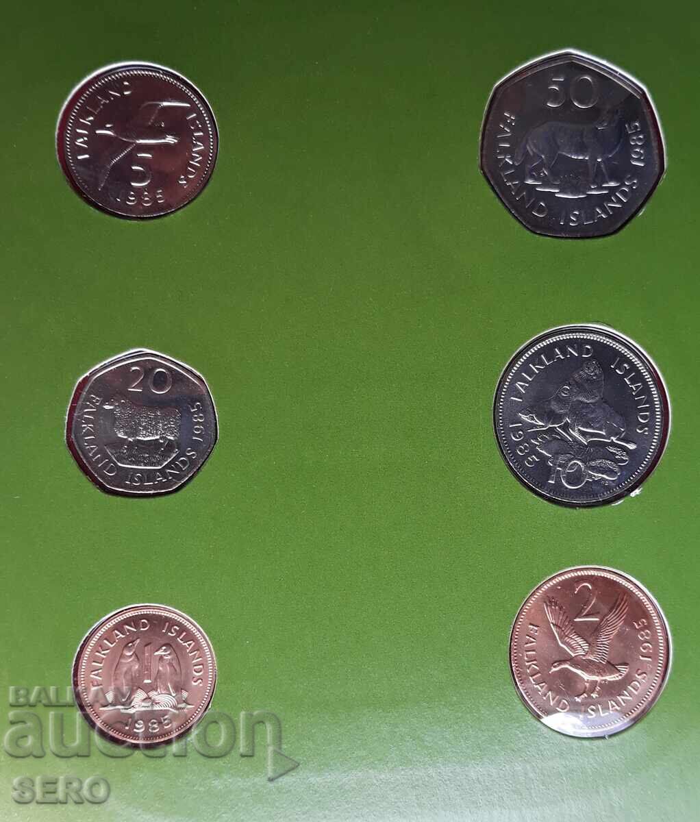 Livrarea Insulele Falkland - SET 1985 din 6 monede Livrarea Insulele Falkland - SET 1985 din 6 monede
