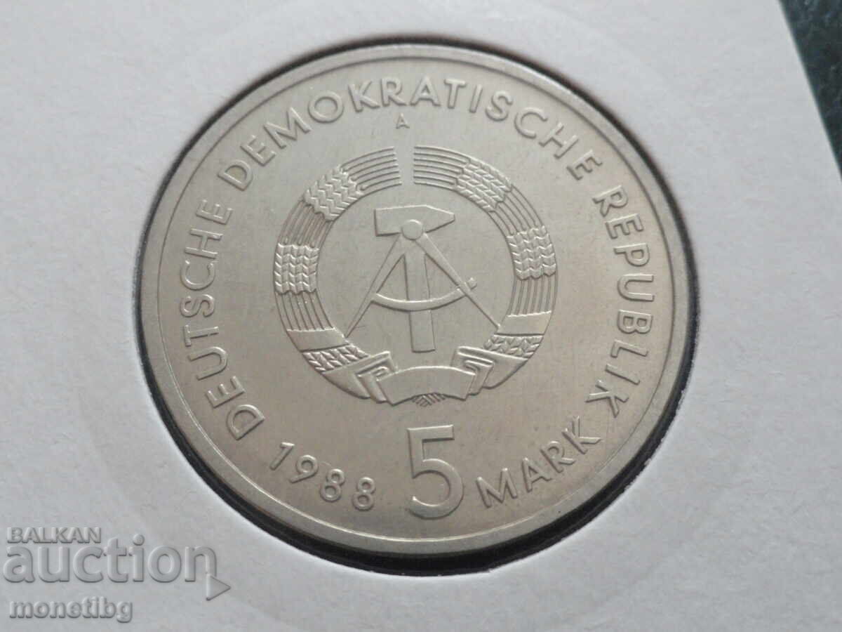 Germania (RDG) 1988 - 5 mărci ''Rostock'' cu preț € 7.80 | 15.26 BGN