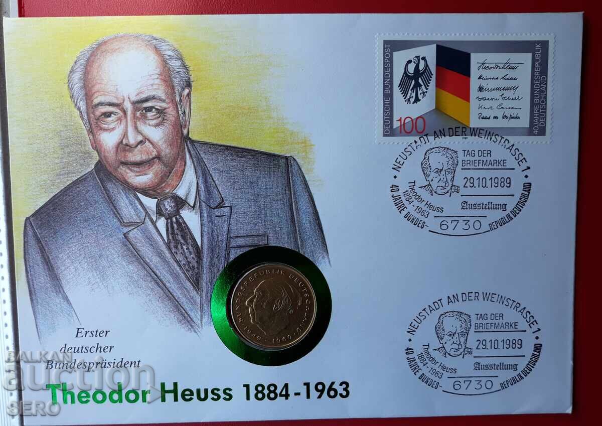 Germaniya-2 marki 1977/pozlateni/ i posht.marka v krasiv plik