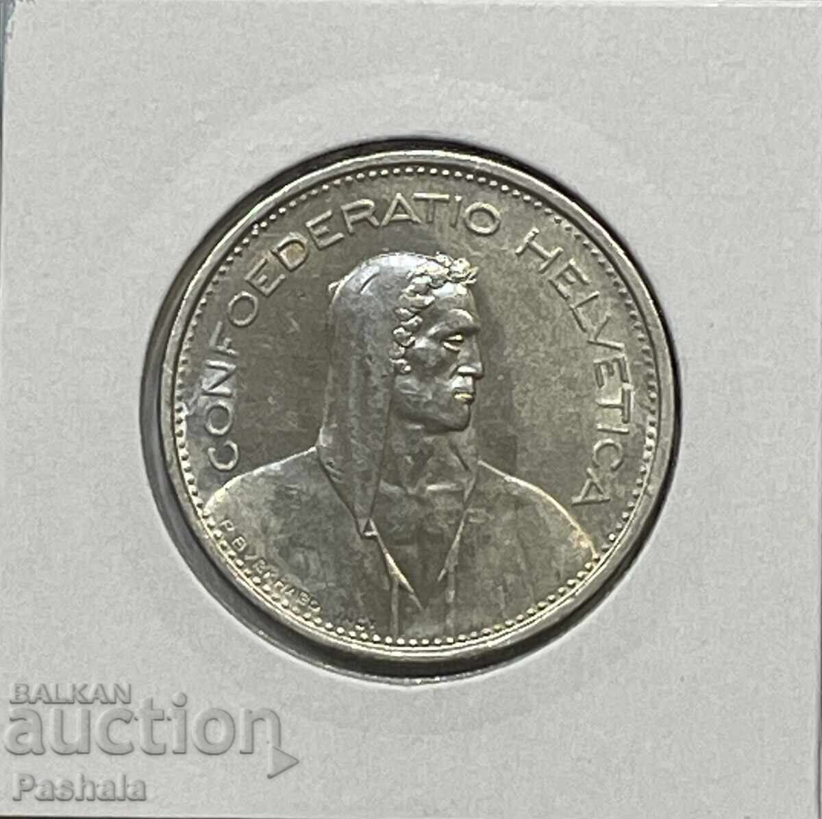 Elveția 5 franci 1967 cu preț € 45.00 | 88.01 BGN