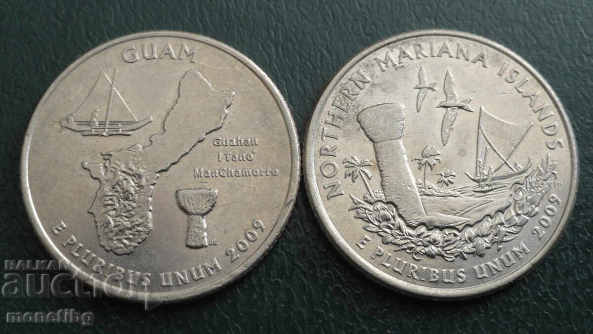 Licitație SUA 2009 - 25 cenți (2 bucăți)