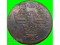 Sweden 1 Daler 1725 Charles XII Copper