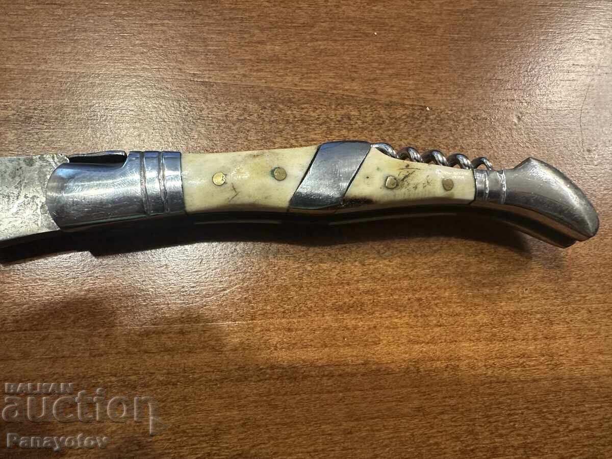 Delivery of DAMASCUS POCKET KNIFE KNIFE SMALL KNIFE BONE HANDLE SOLINGEN
