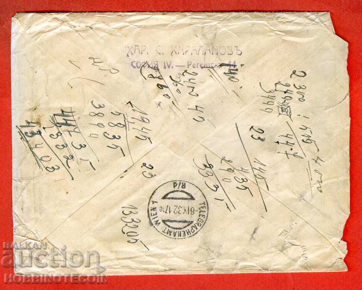 BULGARIA PLIC CIRCULAT POȘTĂ AERIANĂ SOFIA VIENA 1932 PORUMBEL cu preț € 14.99 | 29.32 BGN