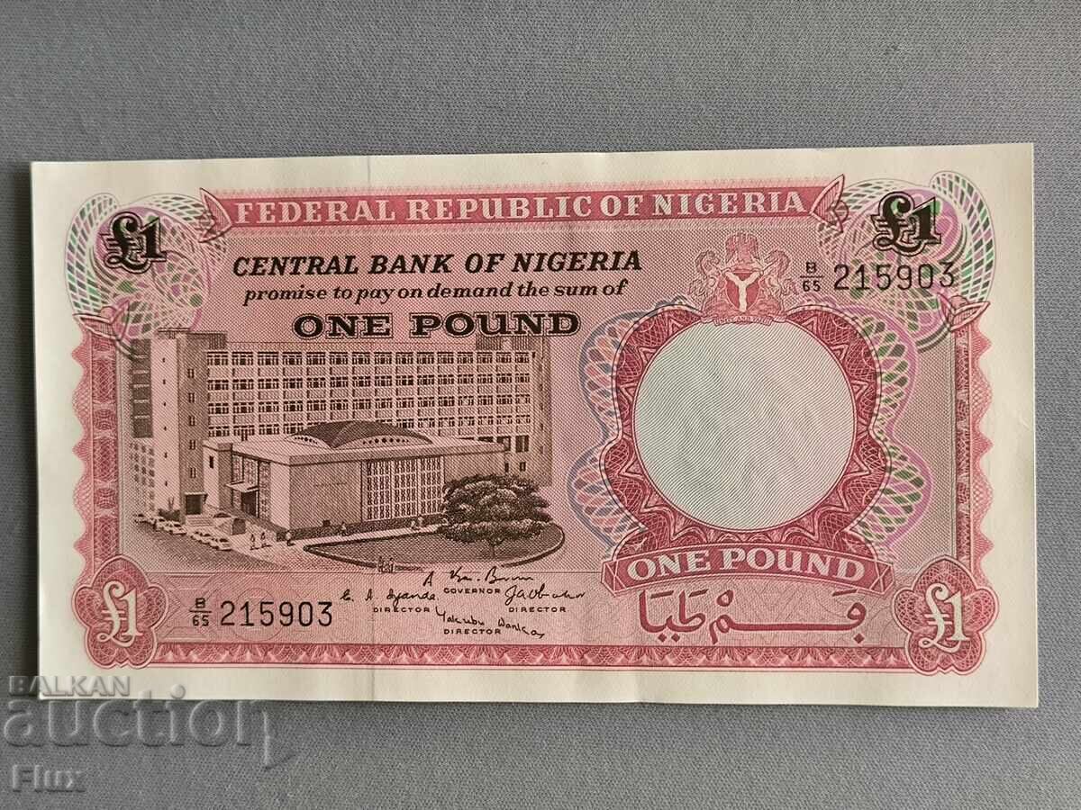 Bancnotă - Nigeria - 1 liră UNC | 1967