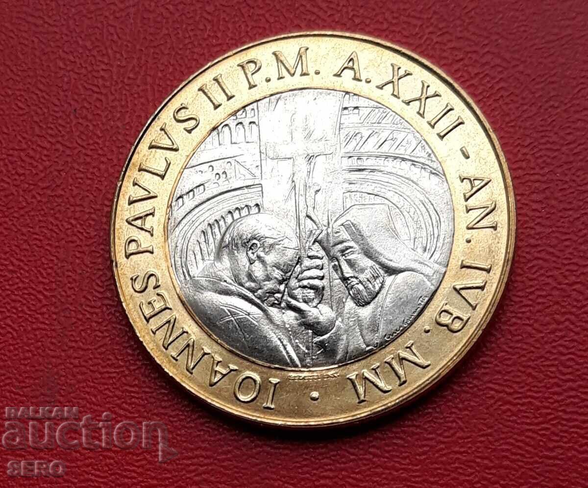 Vatican - 1000 lire 2000 - Ioan Paul al II-lea și Patriarhul Ecumenic