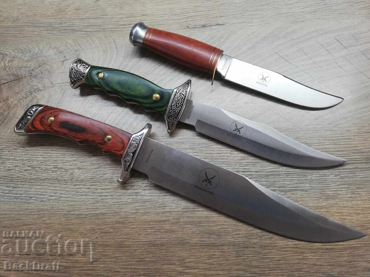 Collection of 3 Knives, Bowie Knife, Bowie Knife The Wild West - 5