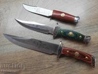 Collection of 3 Knives, Bowie Knife, Bowie Knife The Wild West