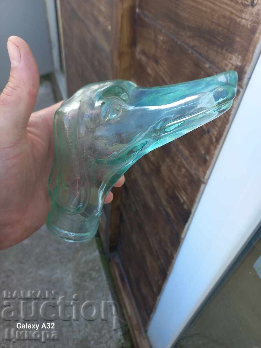 VINTAGE GLASS DOG BOTTLE STOPPER VINTAGE GLASS DOG BOTTLE STOPPER