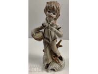 FIGURA MARE DE PORCELAN STATUETA BAI FLOR SANATATE