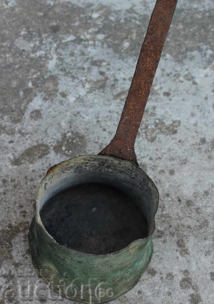 19TH CENTURY AUTHENTIC COPPER COFFEE POT COFFEE SAND - 5