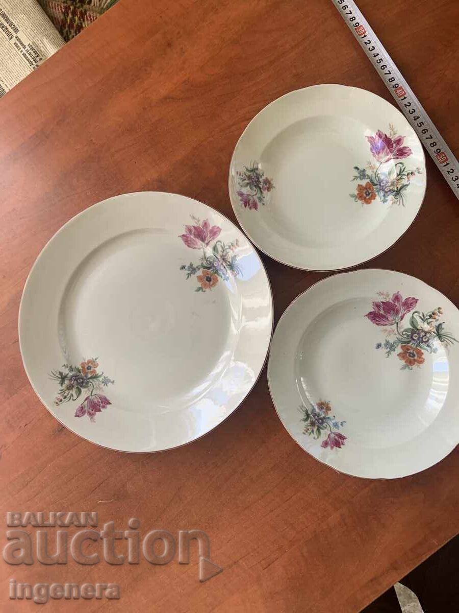 PORCELAIN PLATTER WITH TWO PLATES BULGARIA