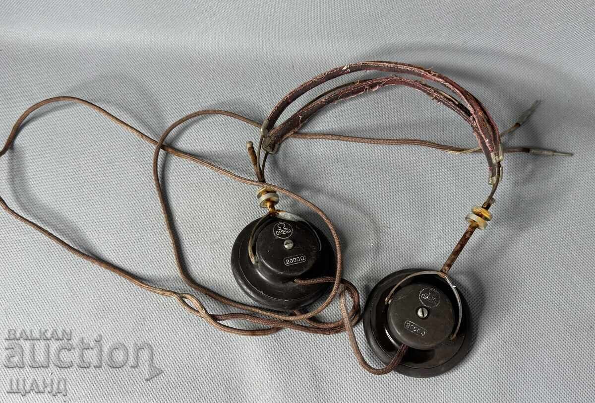 OMEGA 2000 căști militare vechi de la o stație radio militară