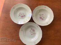 BULGARIAN PORCELAIN PLATE - 3 PIECES