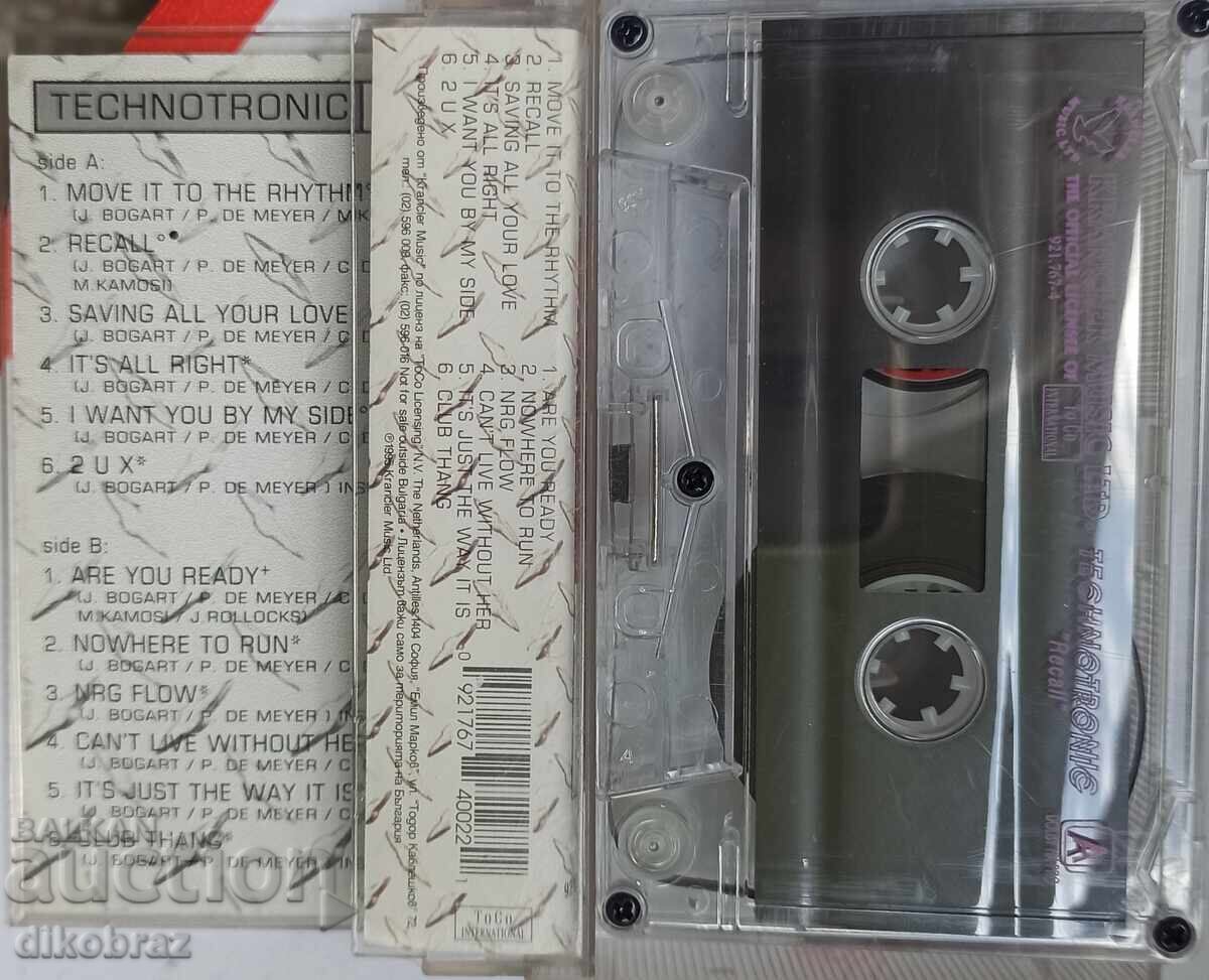 Licitație Technotronic - RECALL - casetă audio din 1995