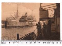 Carte poștală veche - Hamburg - Port - Nave - Partid