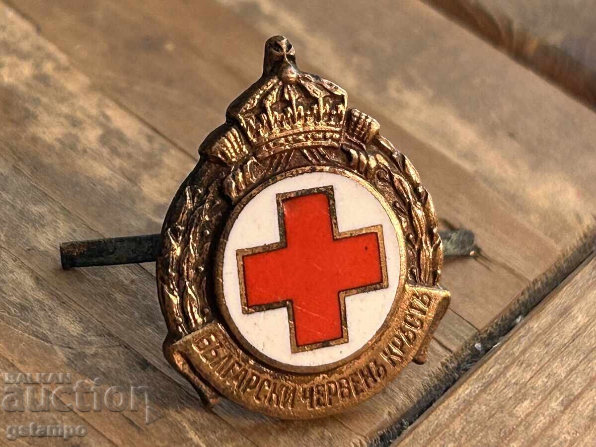 Licitație Insignă / Cocardă Crucea Roșie Bulgară BCHK Regatul Bulgariei Licitație Insignă / Cocardă Crucea Roșie Bulgară BCHK Regatul Bulgariei