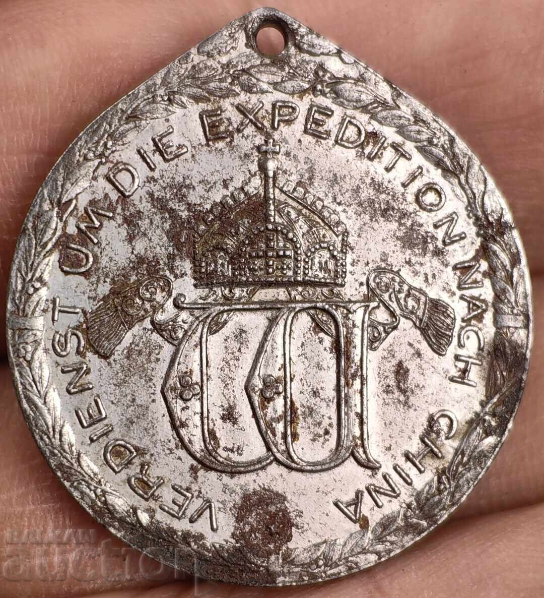 Licitație 1901 CORPUL EXPEDIȚIONAR REVOLTA BOXERILOR MEDALIE GERMANĂ