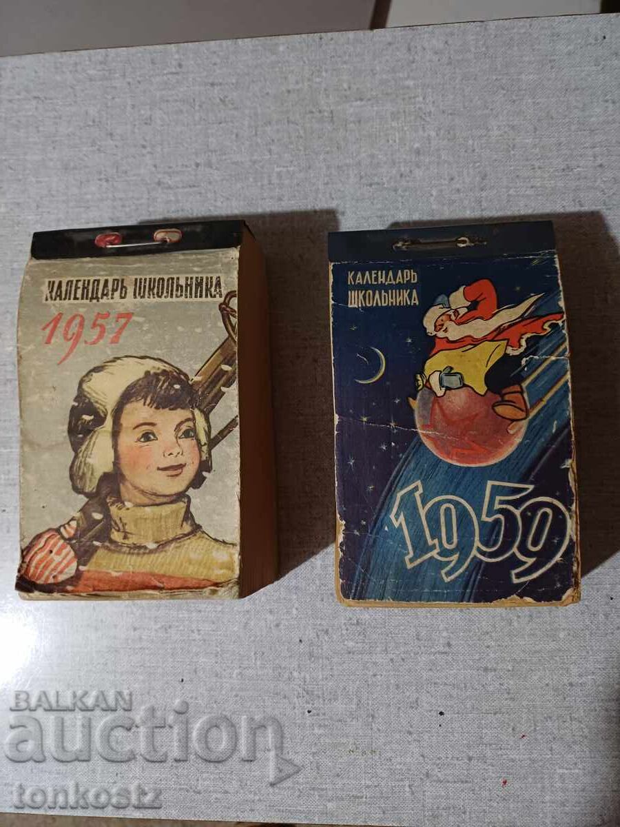 Două calendare 1957 59g. URSS Două calendare 1957 59g. URSS