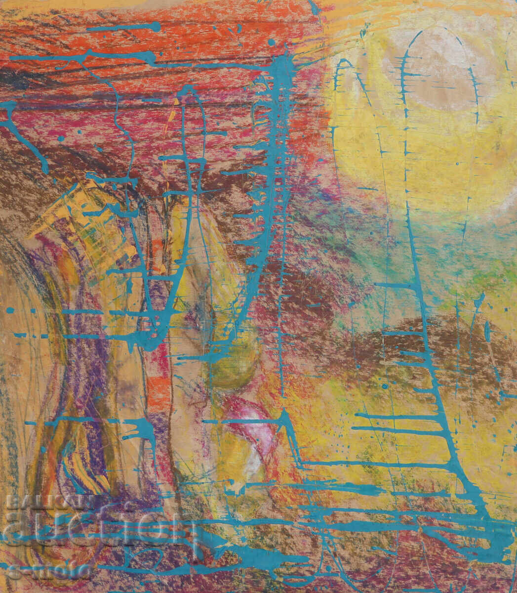 Tablou pastel compoziție abstractă