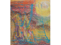 Tablou pastel compoziție abstractă