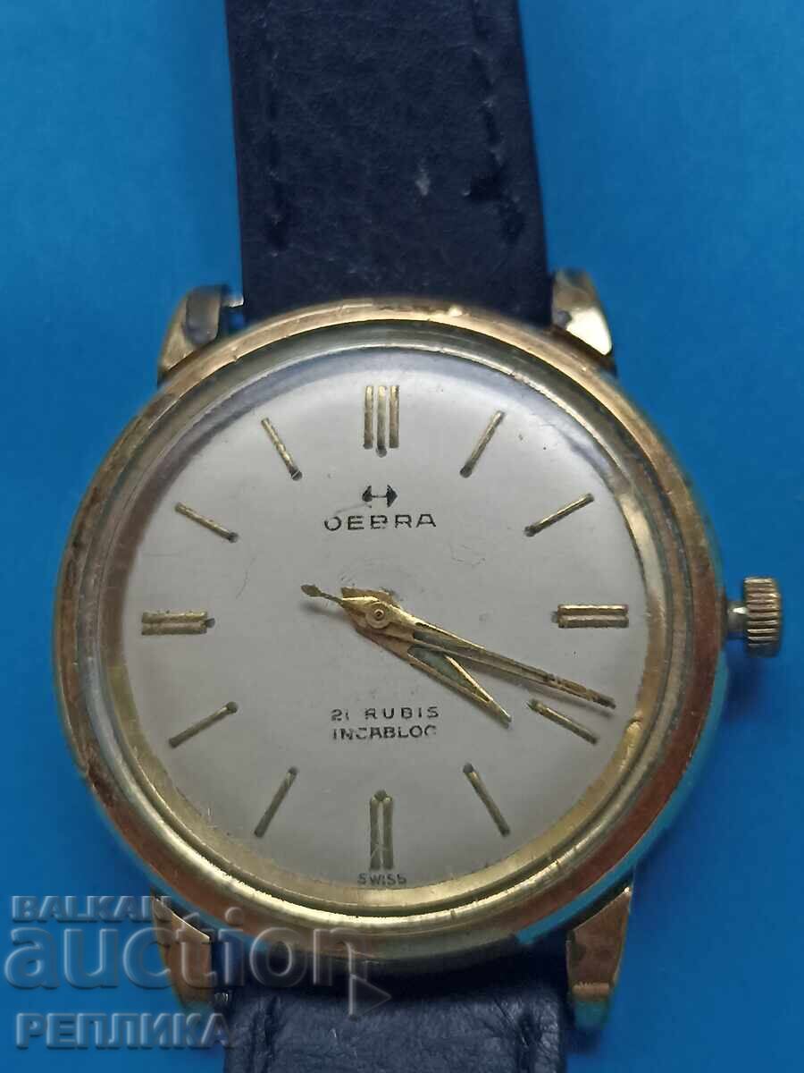 Ceas elvețian de colecție, placat cu aur, Uebra Selecta Ceas elvețian de colecție, placat cu aur, Uebra Selecta
