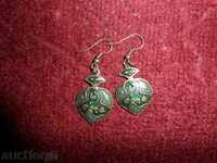 Σκουλαρίκια σε πράσινο χρώμα στυλ Αρ Ντεκό