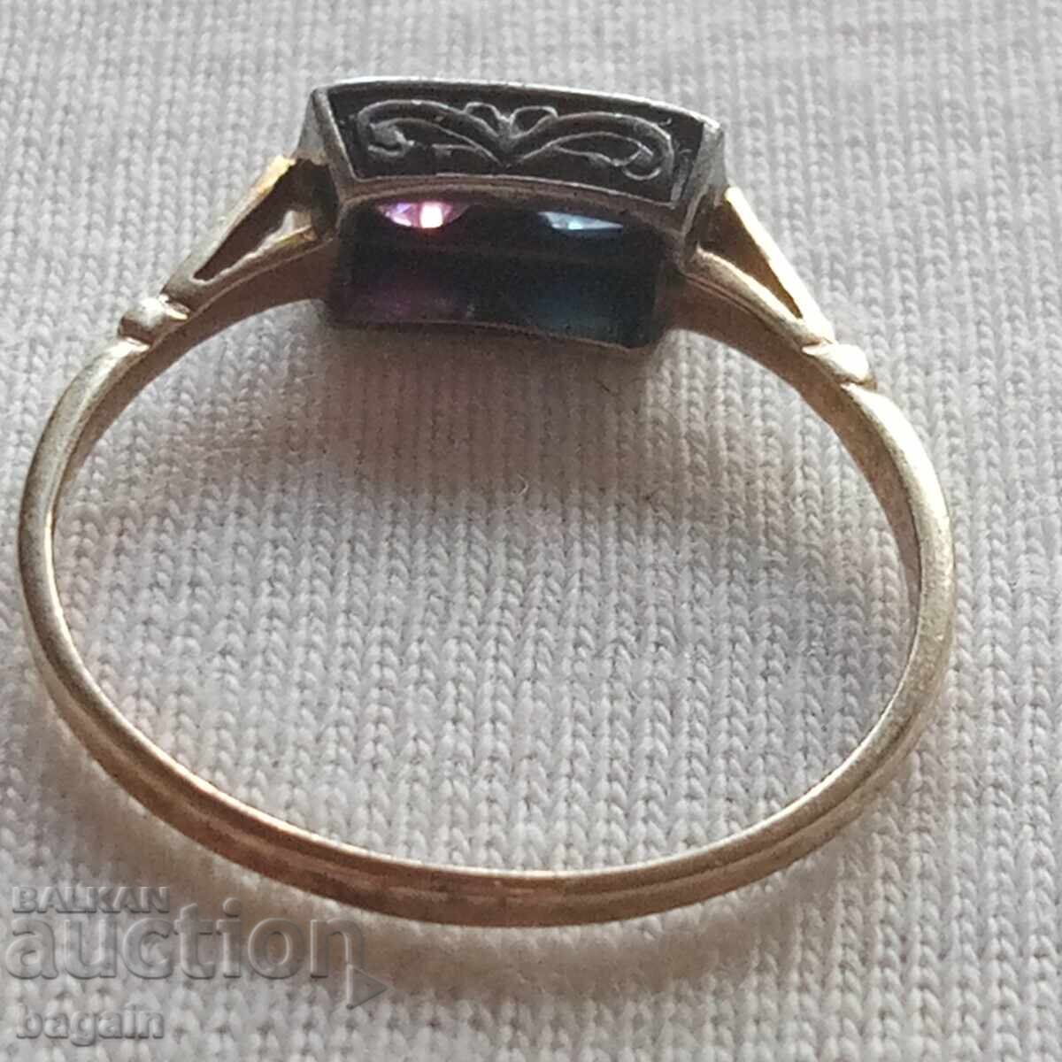 Silver ring with ruby, sapphire and gold plating with price € 25.00 | 48.90 BGN Silver ring with ruby, sapphire and gold plating with price € 25.00 | 48.90 BGN