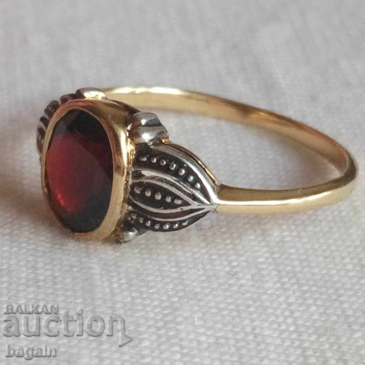 Garnet ring. Silver with gold plating with price € 35.00 | 68.45 BGN