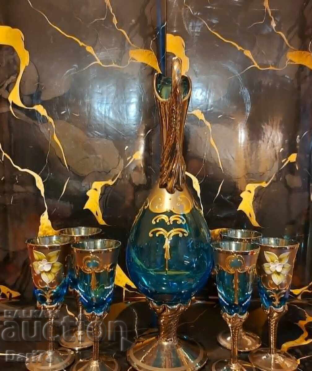 Set rar și elegant de pahare din sticlă de Murano - 7 Set rar și elegant de pahare din sticlă de Murano - 7