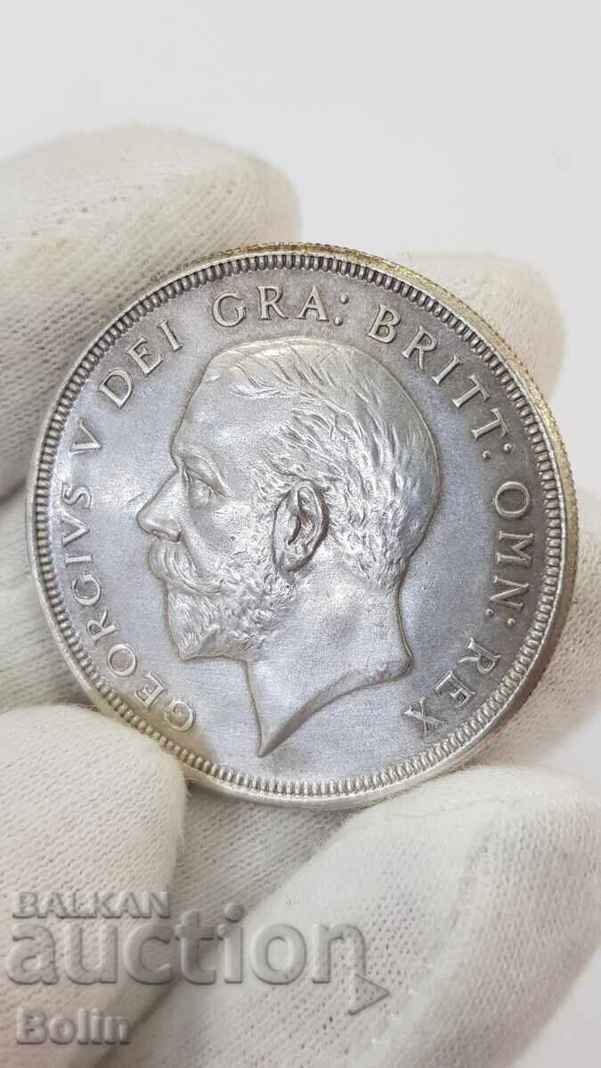 Livrarea Monedă de argint foarte rară 1 coroană 1927 Marea Britanie Livrarea Monedă de argint foarte rară 1 coroană 1927 Marea Britanie