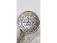 Monedă de argint foarte rară 1 coroană 1927 Marea Britanie