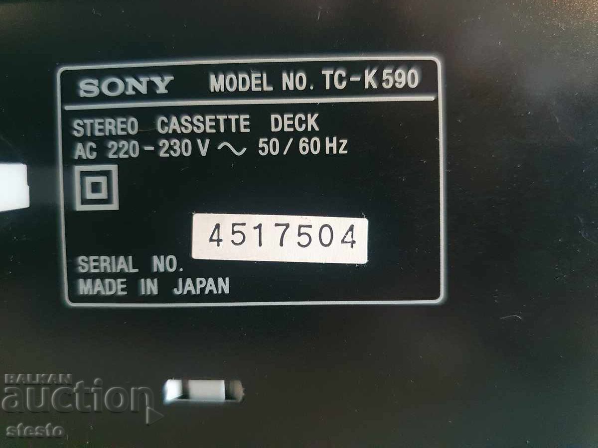 Licitație Deck casetofon Sony TC-K590